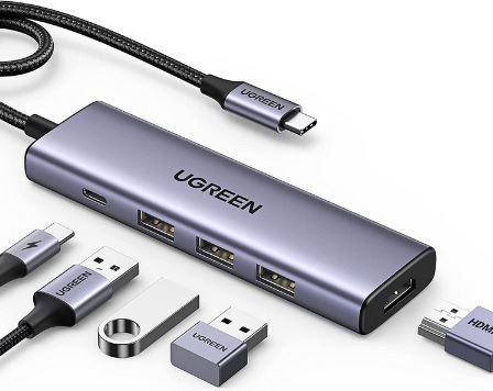 UGREEN 5 in 1 USB C Hub mit 4K HDMI, PD 100W für 20,79€ (statt 26€)