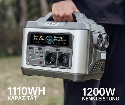 PRYMAX Steelite Powerstation mit 1.110WH für 633,49€ (statt 930€)