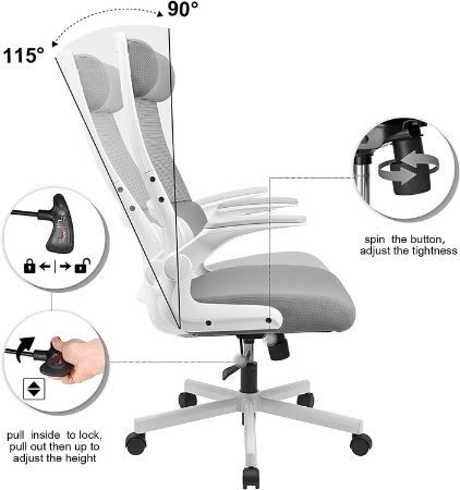 Melokea Ergonomischer Bürostuhl mit Mesh für 109,19€ (statt 180€)