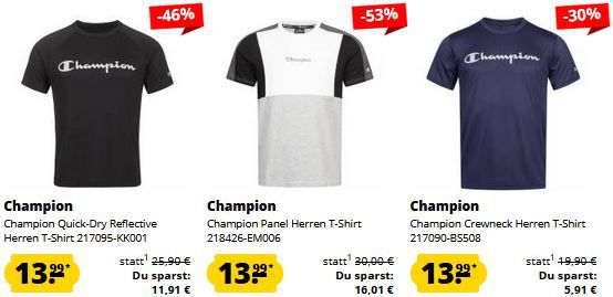 SportSpar: Champion Sale ab 9,99€ + 5€ Gutschein ab 60€