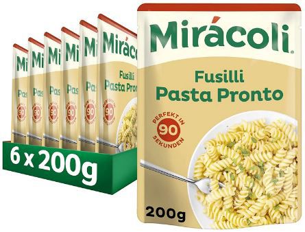 6x Miracoli Pasta Pronto Fusilli, je 200g ab 7,33€ (statt 14€)