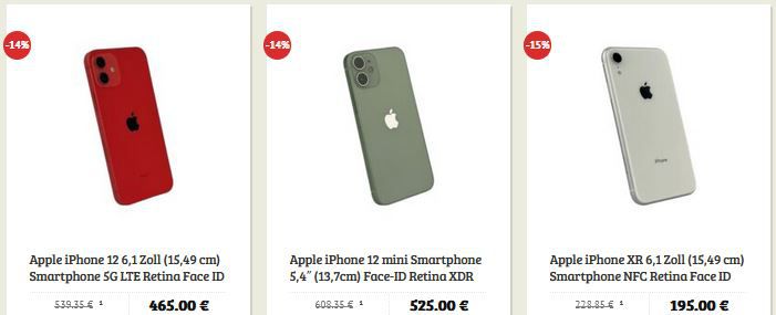 Dealclub: 10% Extra Rabatt auf Apple   z.B. Apple iPhone 12 (128GB) für 531€ (statt 600€)
