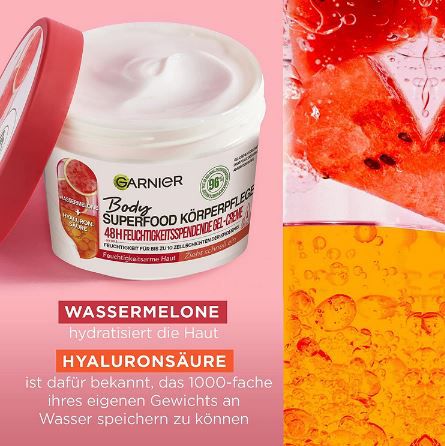 Garnier Body Butter mit Wassermelone & Hyaluronsäure, 380ml ab 4,19€ (statt 6€)   Prime