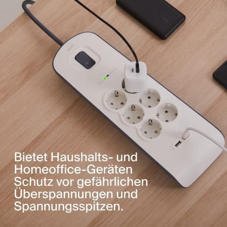 Belkin Surge Plus 6 Fach Steckdosenleiste mit USB für 19,99€ (statt 32€)