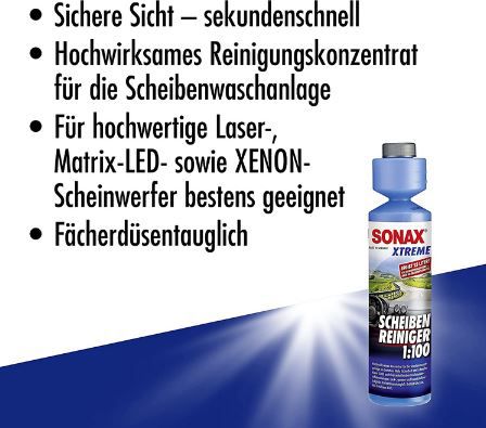 Sonax Xtreme ScheibenReiniger 1:100 (250 ml) für 8,49€ (statt 11€)