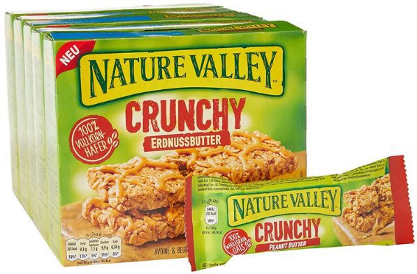 5er Pack Nature Valley Crunchy Erdnussbutter ab 6,11€ (statt 11€)