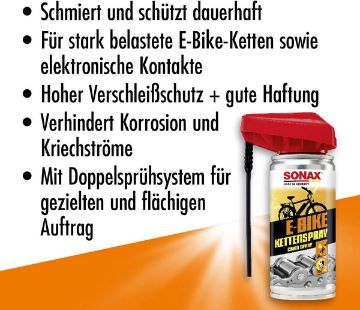 SONAX E BIKE KettenSpray mit EasySpray, 100ml für 6,86€ (statt 13€)