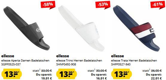 SportSpar: Ellesse Badelatschen Sale   Jedes Paar 13,99€