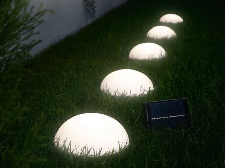 Livarno home LED Solar Bodenlichterkette, mit 5 LED Leuchten für 14,94€ (statt 24€)