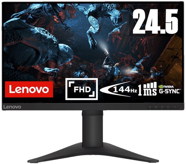 Lenovo G25 10   24,5 Zoll Full HD Gaming Monitor, 1ms, 144Hz für 134,45€ (statt 179€)