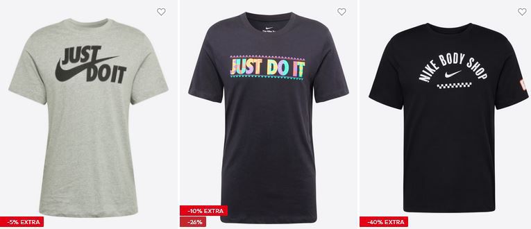 Nike T Shirt Sale ab 16€   Über 360 Designs zur Auswahl   VSK Frei ab 29,90€