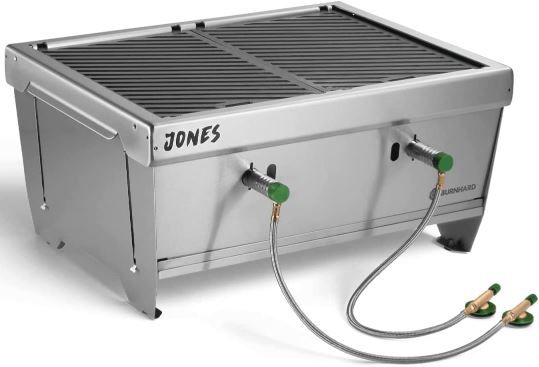 Burnhard Jones Klapp Gasgrill mit 2 Brenner, 6,4 kW für 161,40€ (statt 249€)