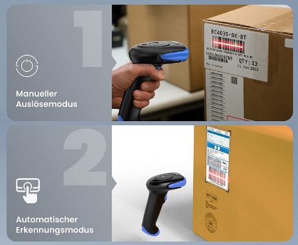 Eyoyo 3 in 1 Barcode Scanner mit Bluetooth für 24,99€ (statt 50€)