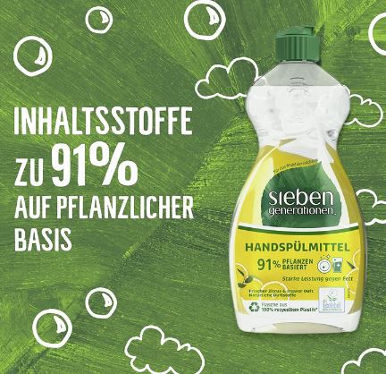 Sieben Generationen Geschirrspülmittel Zitrus & Ingwer für 1,07€   Prime Sparabo