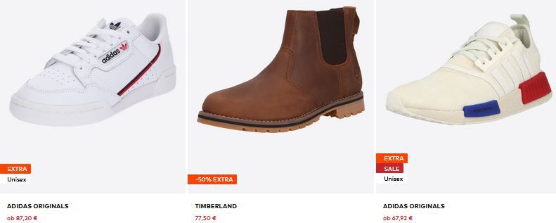 🔥About You Crazy Shoe Day mit bis  50%   z.B. Timberland Sneaker 60€ (statt 70€)