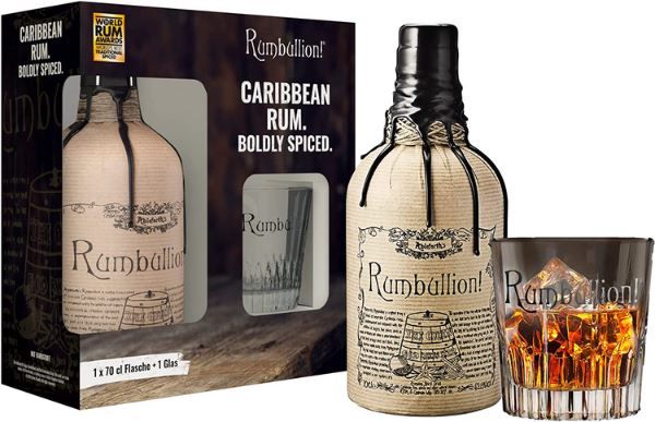 Rumbullion Premium Spiced Rum + Tumbler für 27,99€ (statt 36€)