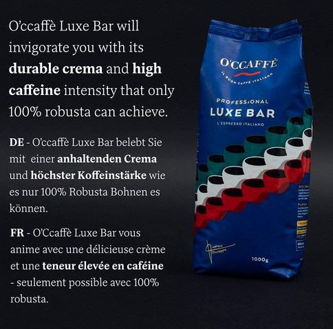 3 x 1Kg OCCAFFÈ Espresso Luxe Bar Intenso Kaffeebohnen ab 32,63€ (statt 43€)