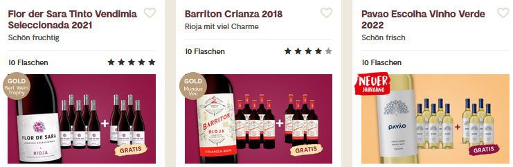 Vinos Weinlieblinge: 6 Flaschen kaufen + 4 Gratis dazu