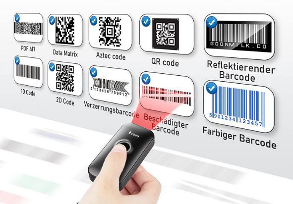 Eyoyo Mini 2D Bluetooth Barcode Scanner für 29,99€ (statt 60€)