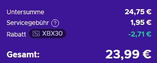 Eneba: 30€ Xbox Live Guthaben für 23,99€