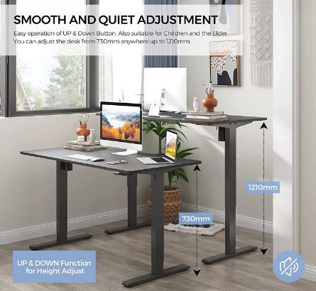 Flexispot Basic Elektrischer Schreibtisch mit Tischplatte für 149,99€ (statt 190€)