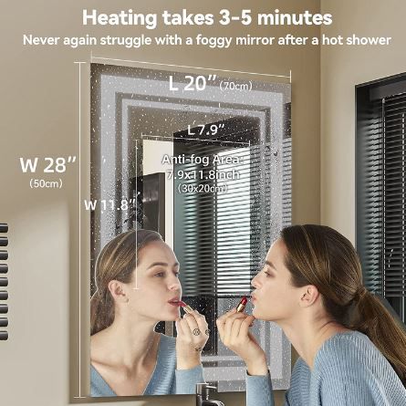 40% Rabatt auf SSWW LED Badspiegel z.B. 70x50cm für 96€ (statt 160€)