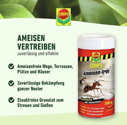 Compo Ameisen frei, Ködergranulat mit Nestwirkung, 600g für 8,75€ (statt 14€)   Prime