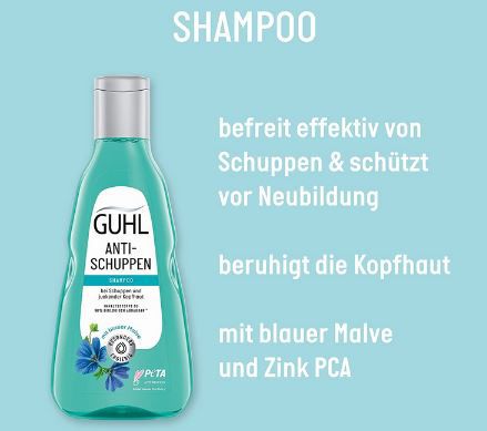 Guhl Anti Schuppen Shampoo, 250 ml ab 2,80€ (statt 4€)   Prime Sparabo