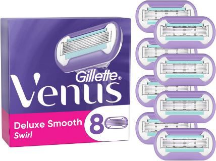 8er Pack Gillette Venus Deluxe Smooth Swirl Rasierklingen ab 17€ (statt 29€)   Prime