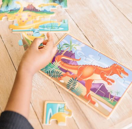 Melissa & Doug Holzpuzzle mit Dino Motiven für 7,59€ (statt 12€)