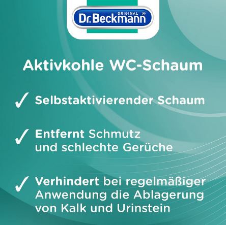 🚽 3er Pack Dr. Beckmann Aktivkohle WC Schaum ab 2,92€ (statt 3,49€)