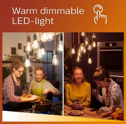 Philips LED Classic E27 WarmGlow Lampe, 10,5W, dimmbar für 6,99€ (statt 12€)