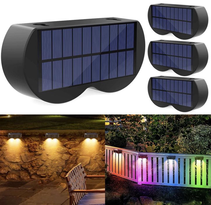 4x LED RGB Solar Außenlampen für 20,29€ (statt 29€)