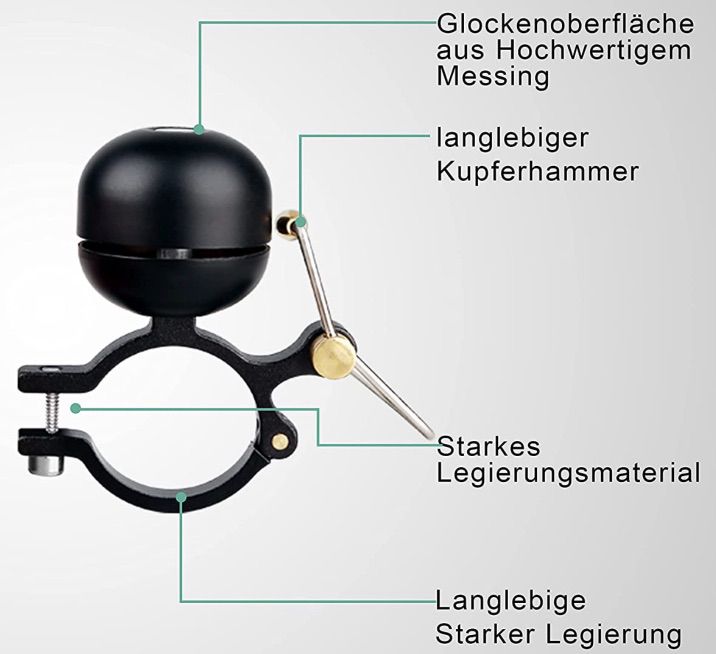 LEBEXY Fahrradklingel aus Messing für 7,69€