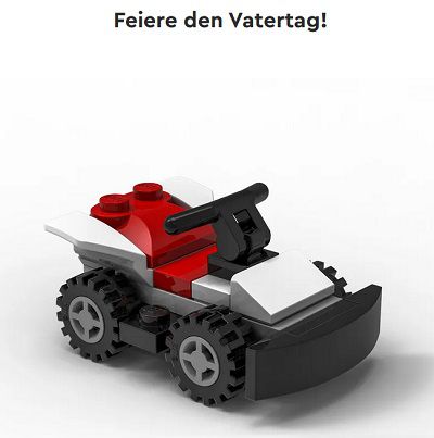 Gratis Vatertags Kart Bauset bei Bauaktion in LEGO® Stores am 16. und 17.05.23