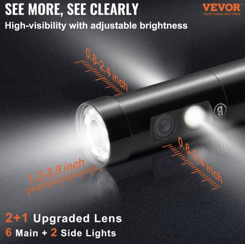 VEVOR Endoskopkamera mit Licht & 4,5 Zoll Display für 55,99€ (statt 64€)
