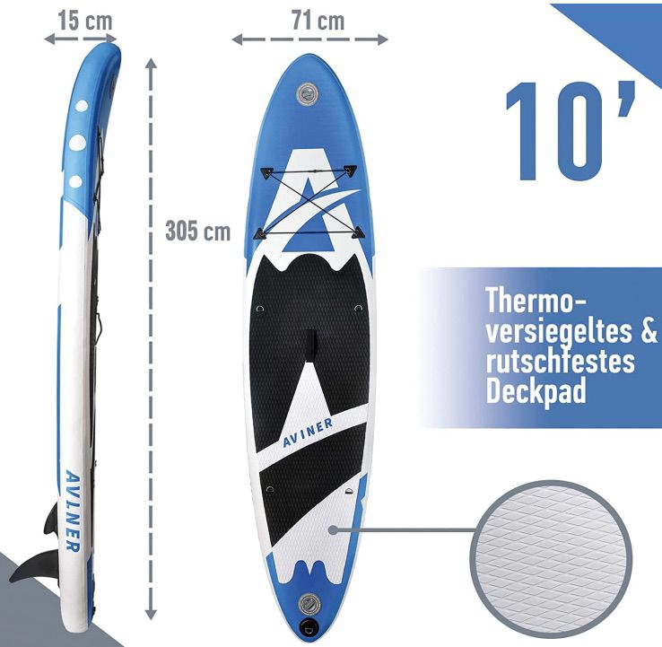 Aviner Stand Up Paddling Board (305×71×15cm) für 159,99€ (statt 260€)