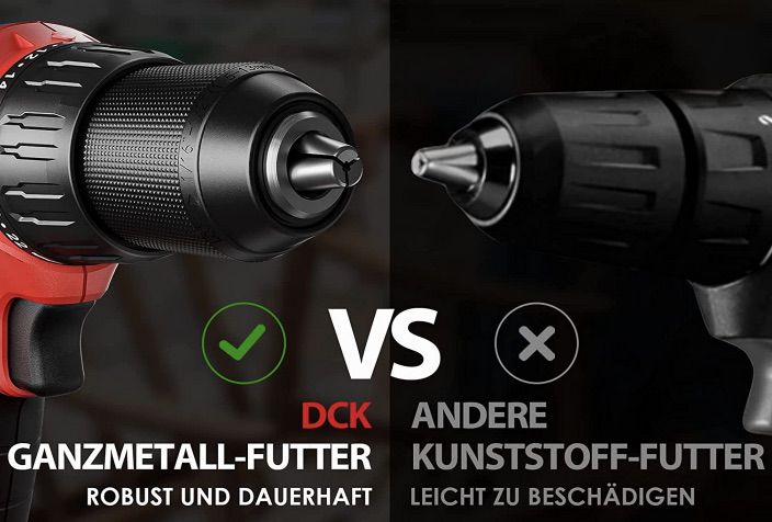 DCK 20V Akku Bohrhammer mit 2,7J & 4 Ah Akku für 84,89€ (statt 130€)