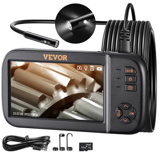 VEVOR Endoskopkamera mit Licht & 4,5 Zoll Display für 55,99€ (statt 64€)