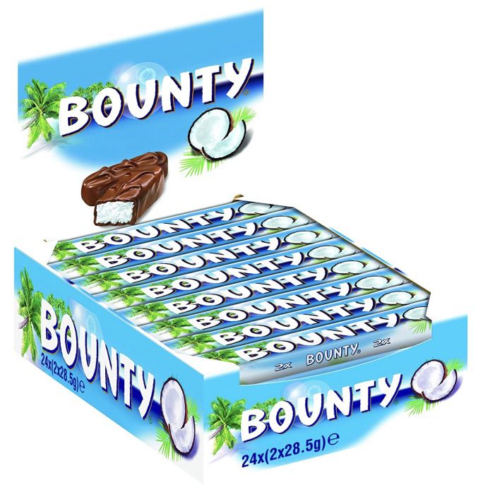 🥥 24x Bounty Vollmilch Riegel (57g) ab 16,82€ (statt 21€)
