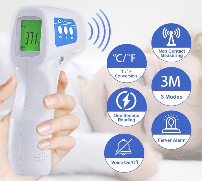 Kontaktloses Infrarot Thermometer mit LCD für 8,99€ (statt 18€)