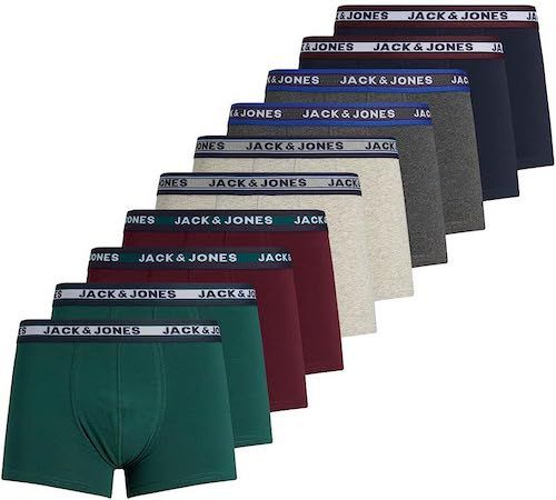 10er Pack Jack & Jones Jacsolid Boxershorts für 36,99€ (statt 50€)