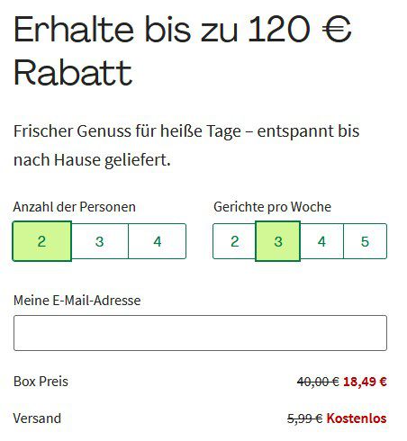 Aktuelle HelloFresh Aktionen   bis zu 120€ Rabatt möglich   nur Neukunden