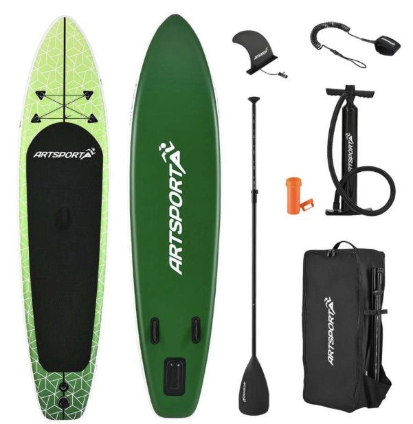 ArtSport Stand Up Paddle Board inkl. Paddel, Finnen &#038; mehr für 137,94€ (statt 200€)