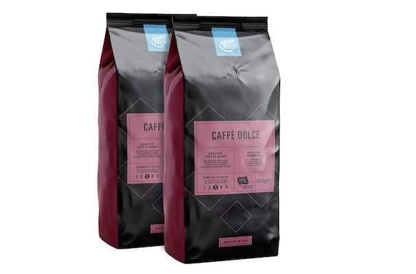 2x 500g Happy Belly Kaffeebohnen Caffè Dolce für 8,96€ (statt 12€)