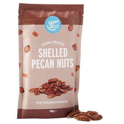 7x 100g Happy Belly Ungesalzene Pekannusskerne für 8,64€ (statt 18€)