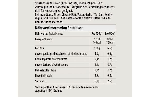 350g by Amazon Griechische Oliven mit Knoblauch für 1,69€