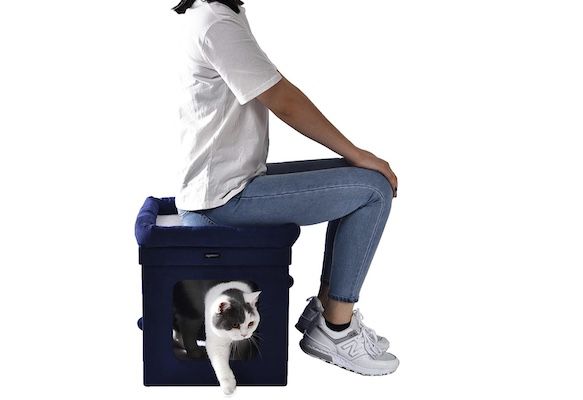Amazon Basics   Faltbares Katzenhaus in Blau für 21,19€ (statt 34€)