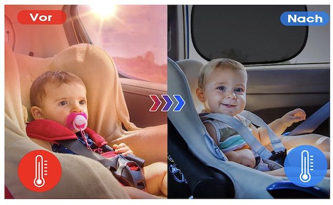 LEBEXY Sonnenschutz Auto für Baby Kinder