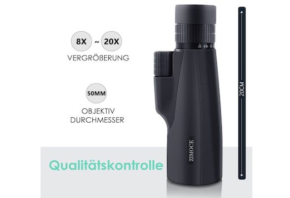 ZIMOCE Monokular Teleskop mit 10x 22x Vergrößerung für 14,34€ (statt 29€)